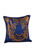 Tiger Face Embroidered Silk Cushion Cover